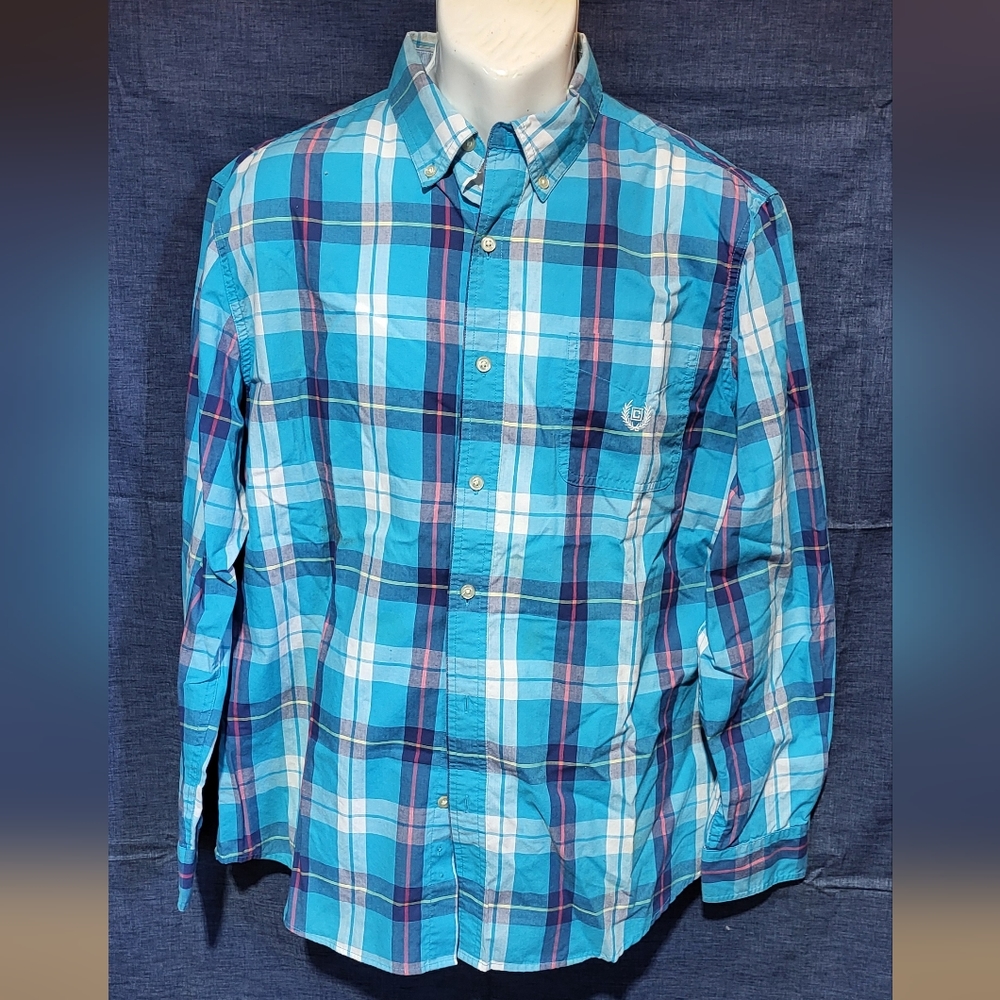 Chaps easy care LS button-down shirt size Large